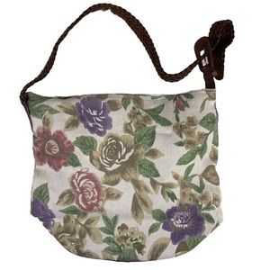 Bechamel Genuine Leather Floral Print Shoulder Bag